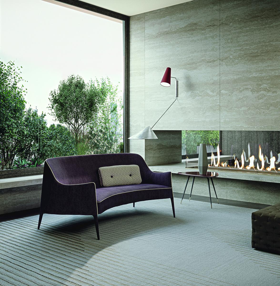 Leather small sofa | Jackie Bergere by Frigerio