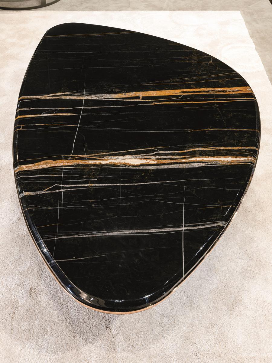 Oval metal coffee table | Gehry by Longhi