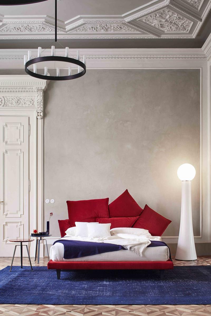 Fabric double bed with upholstered headboard | Picabia by Bonaldo