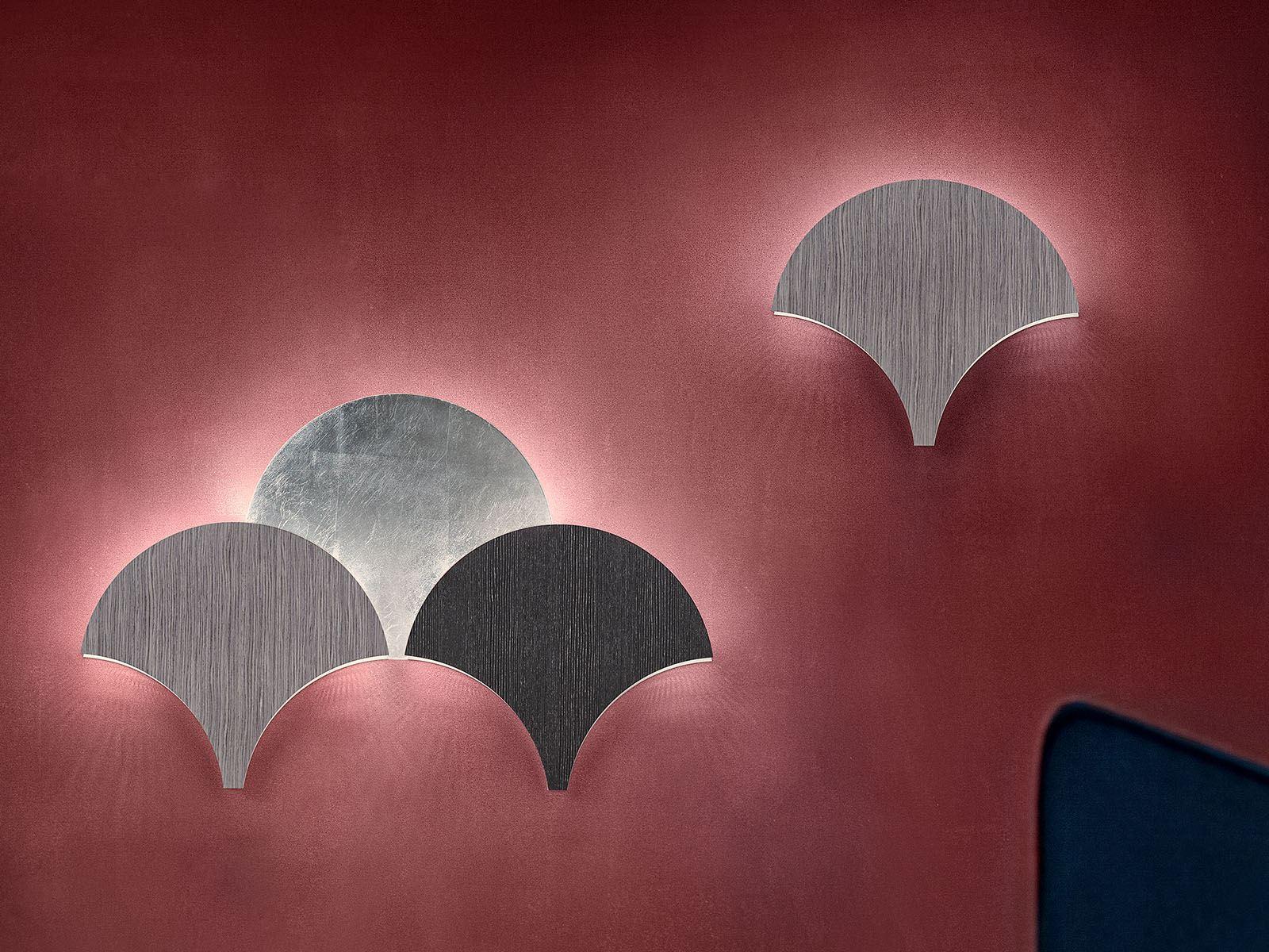 LED painted metal wall light | Palm A40 by Masiero