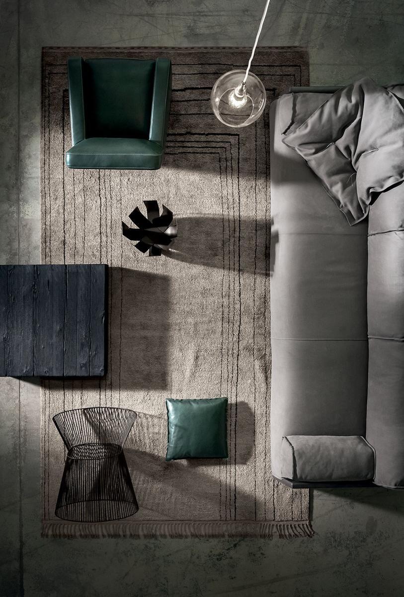 Patterned handmade wool rug | Berbère Pattern B by Baxter