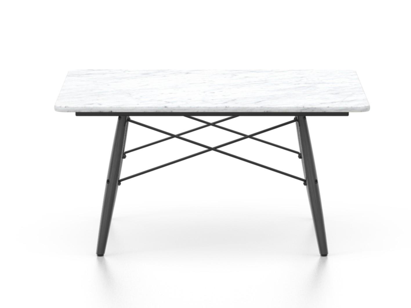 Square Carrara marble coffee table | Eames by Vitra