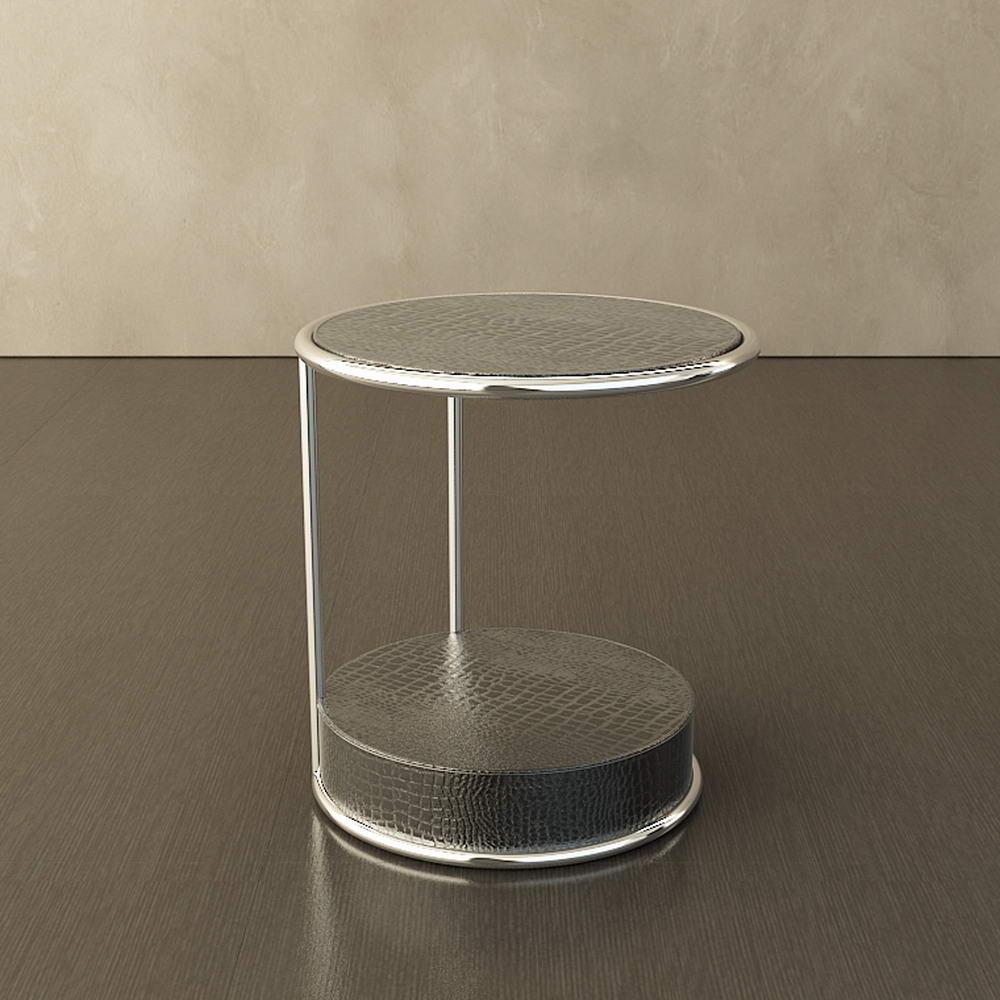 Steel bedside table in a classic style | Oblò by Rugiano