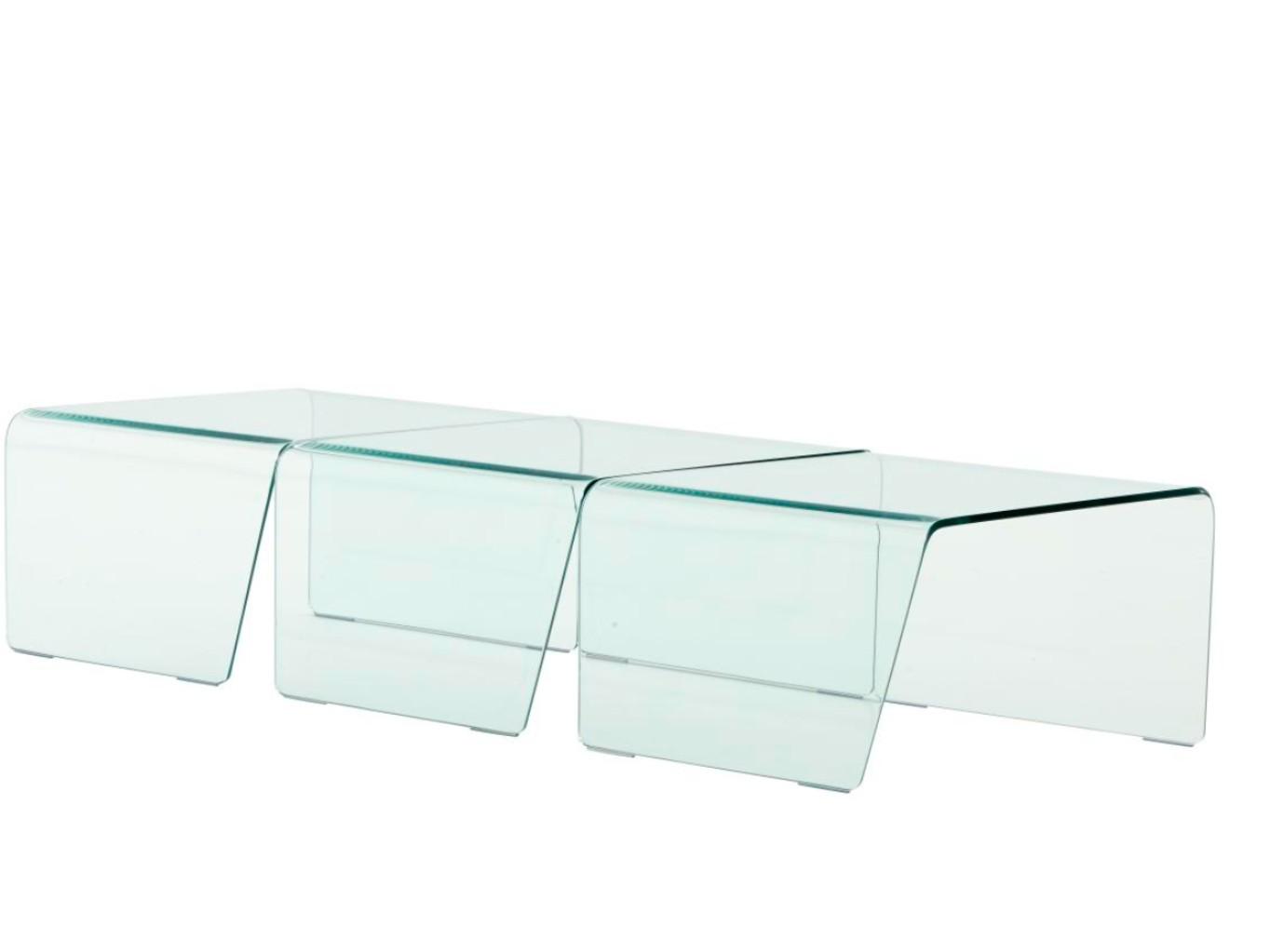 Low glass coffee table | Rosis by Ligne Roset
