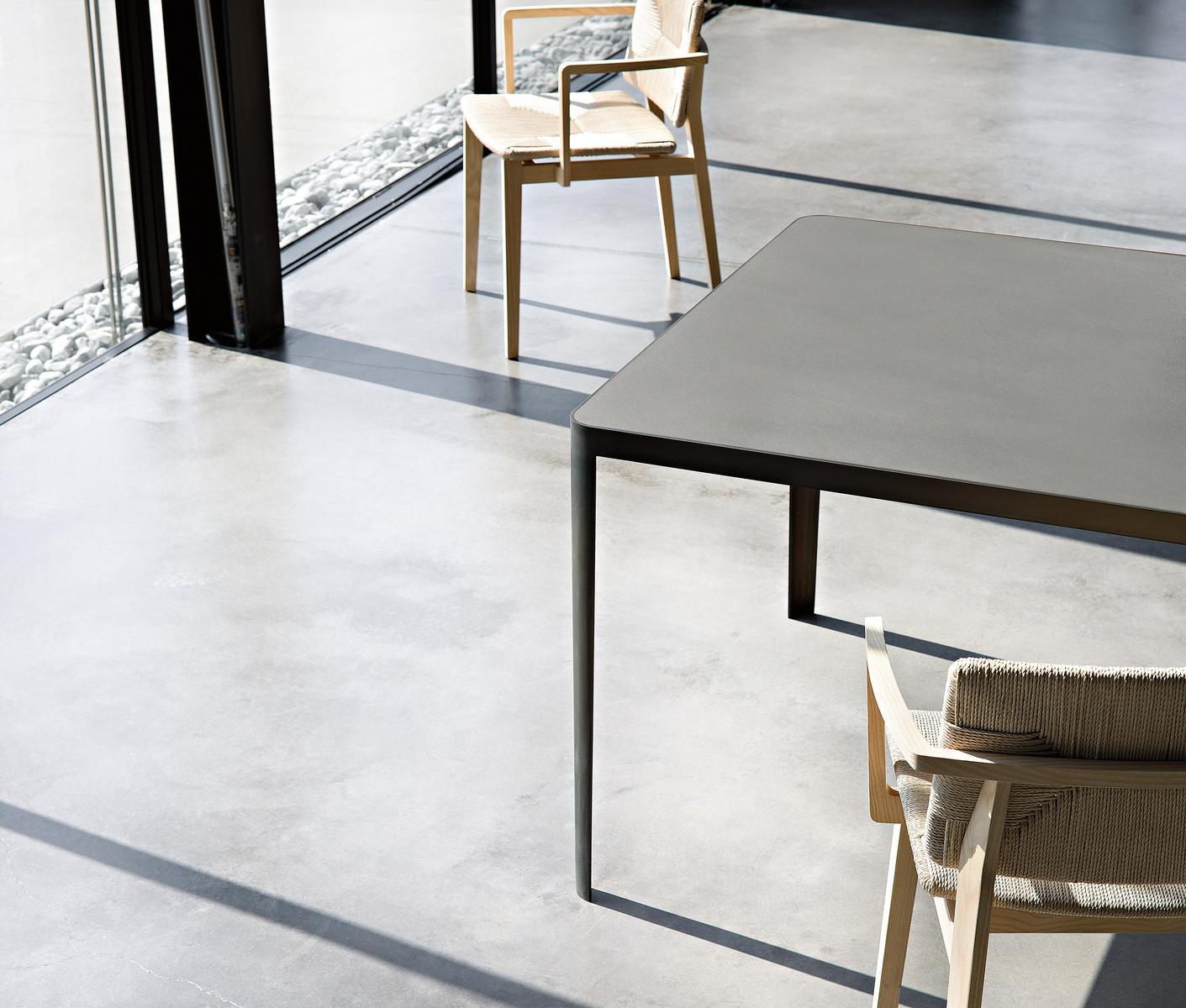 Rectangular cement table | Filo by Lema