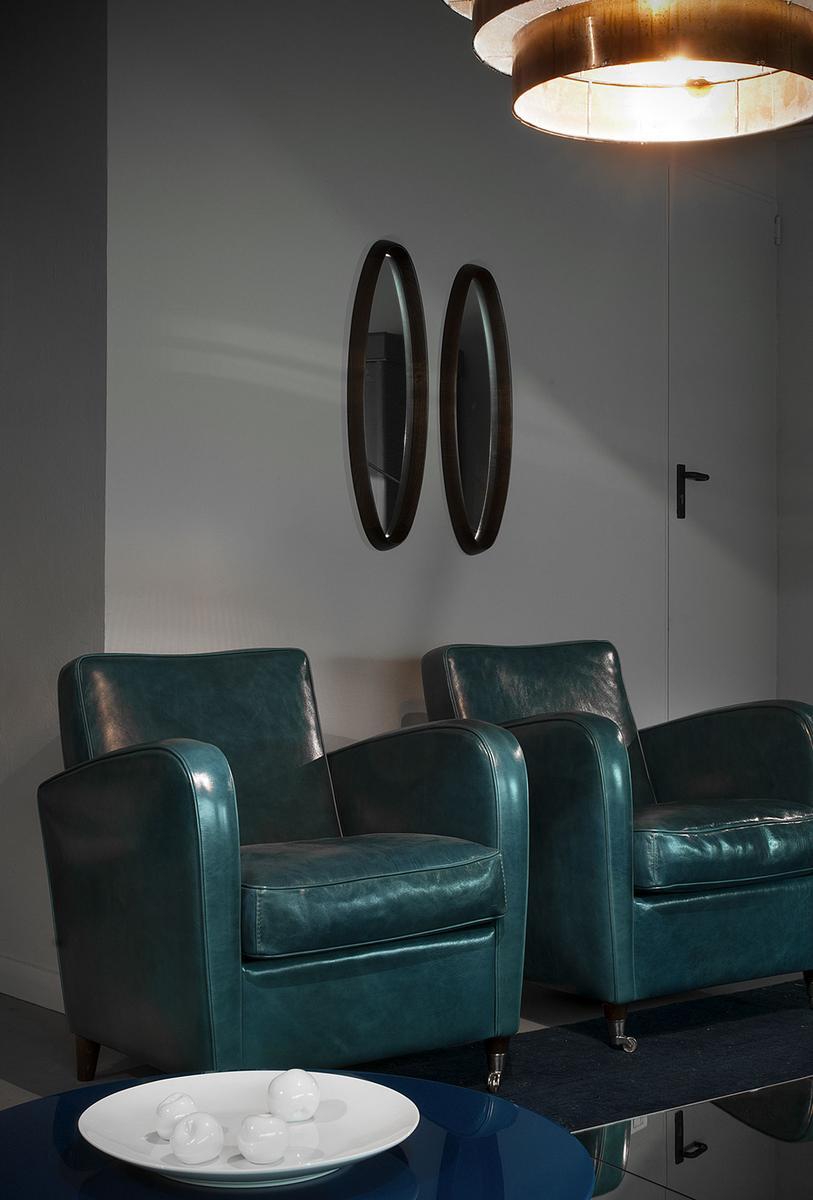 Leather armchair with armrests | Charmine by Baxter