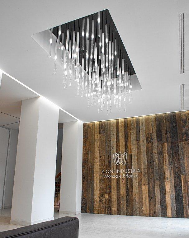 Glass pendant lamp | Candle by Panzeri