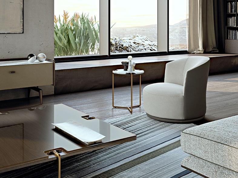 Fabric easy chair | Blues by Turri