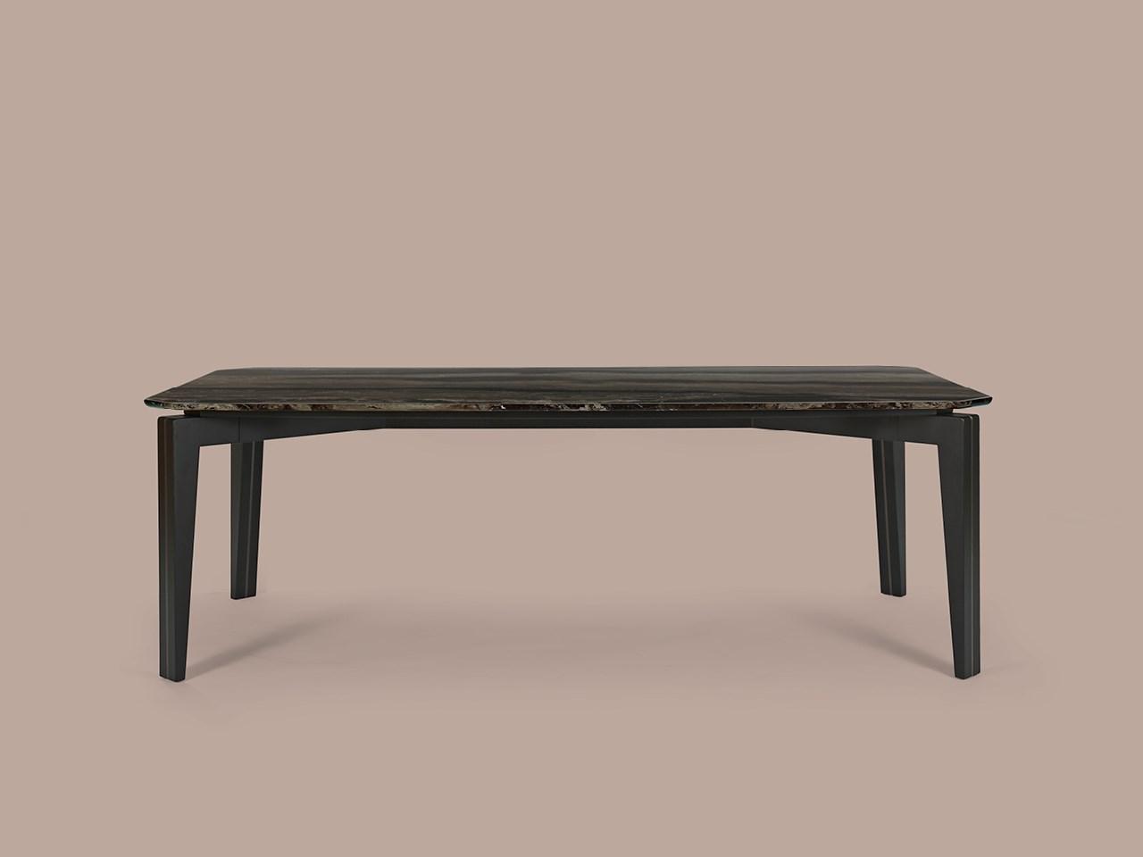 Rectangular marble dining table | Curzio by Borzalino