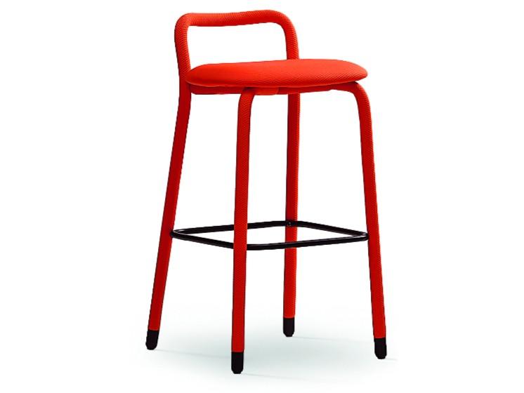 Fabric stool with footrest | Pippi by Midj
