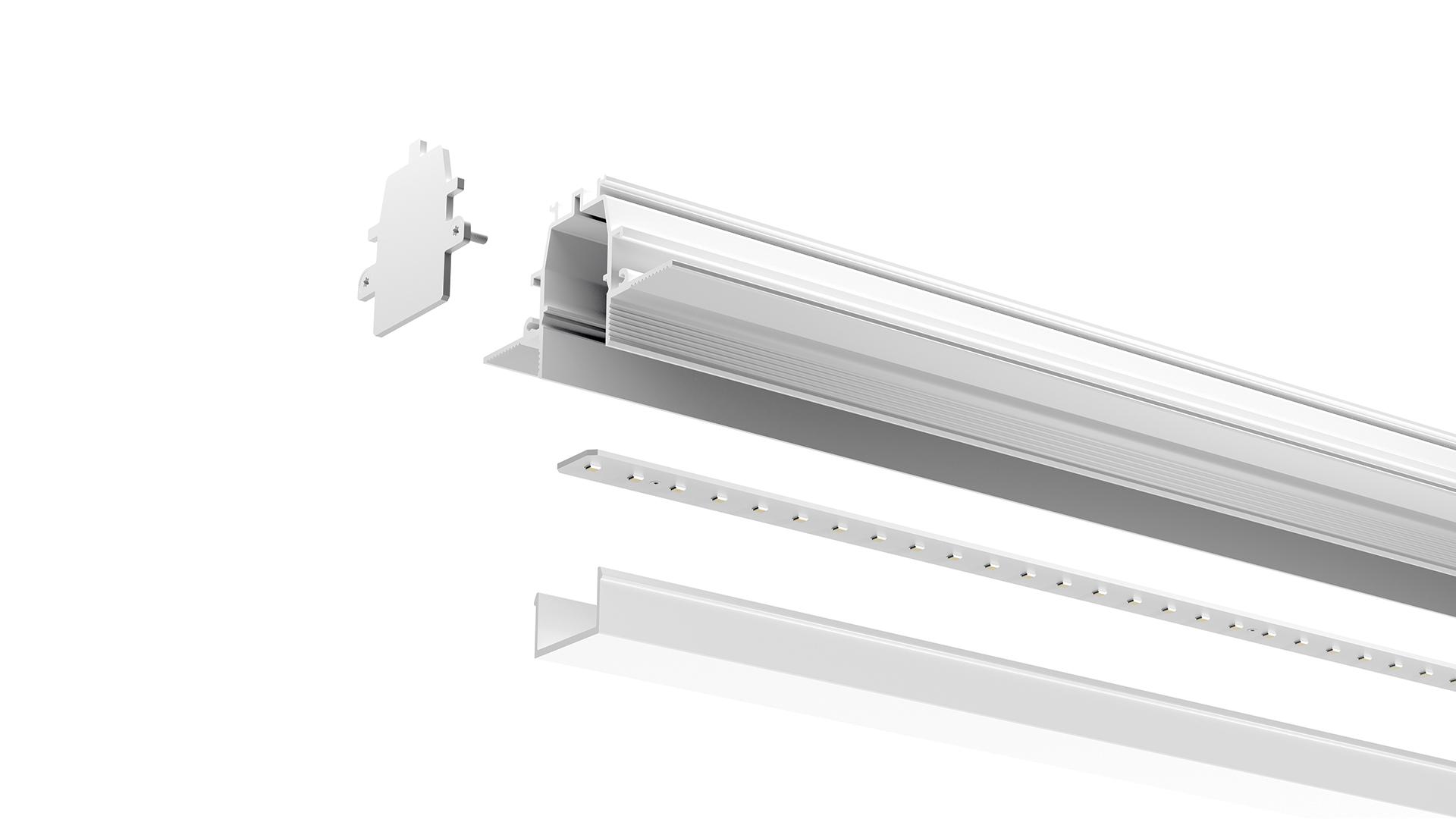 Aluminium linear lighting profile for LED modules | Bright Line by Arkoslight