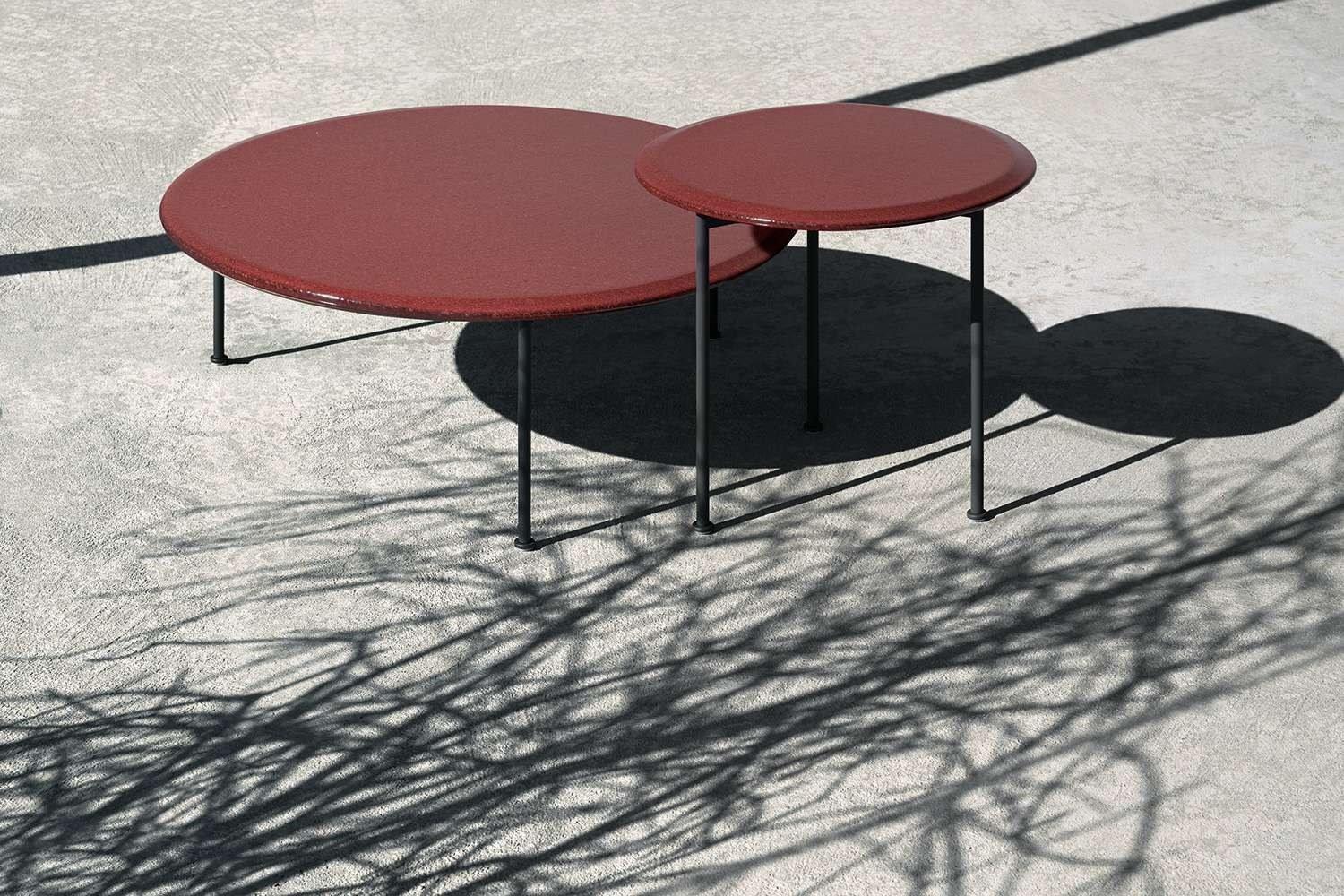 Garden side table with lava stone top | Borea by B&B Italia