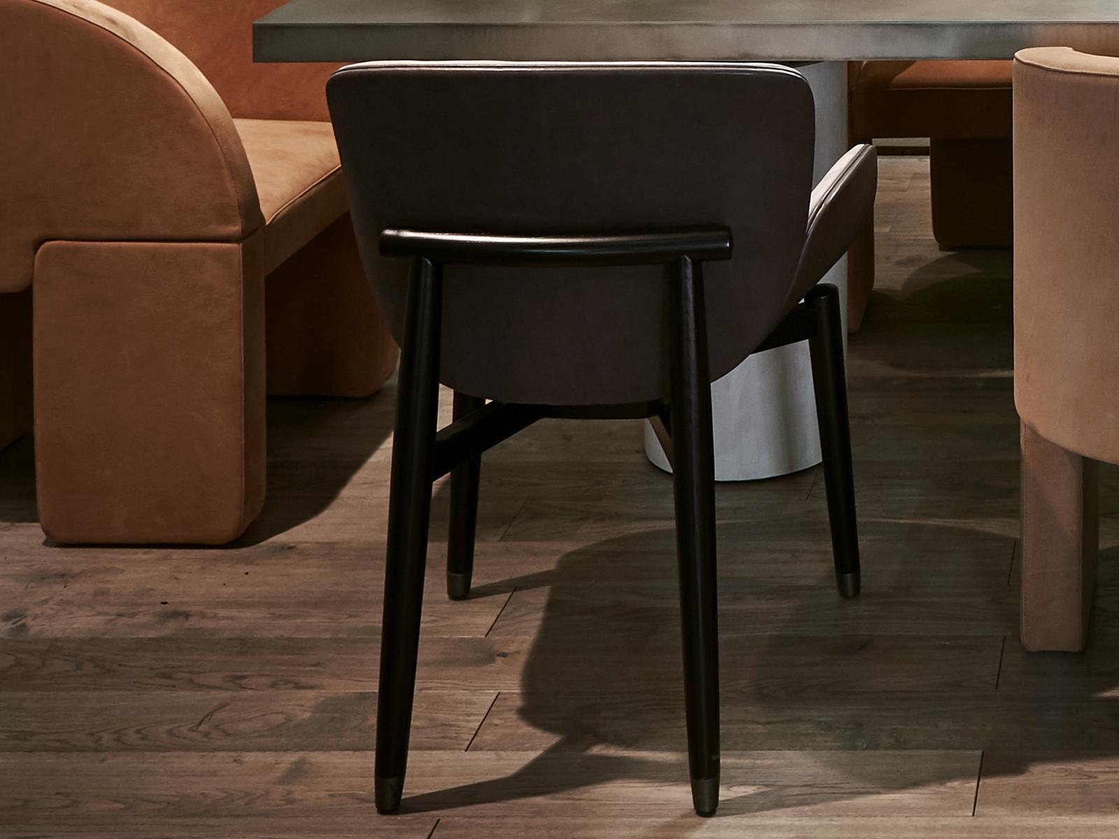 Upholstered nabuk chair with armrests | Jorgen by Baxter