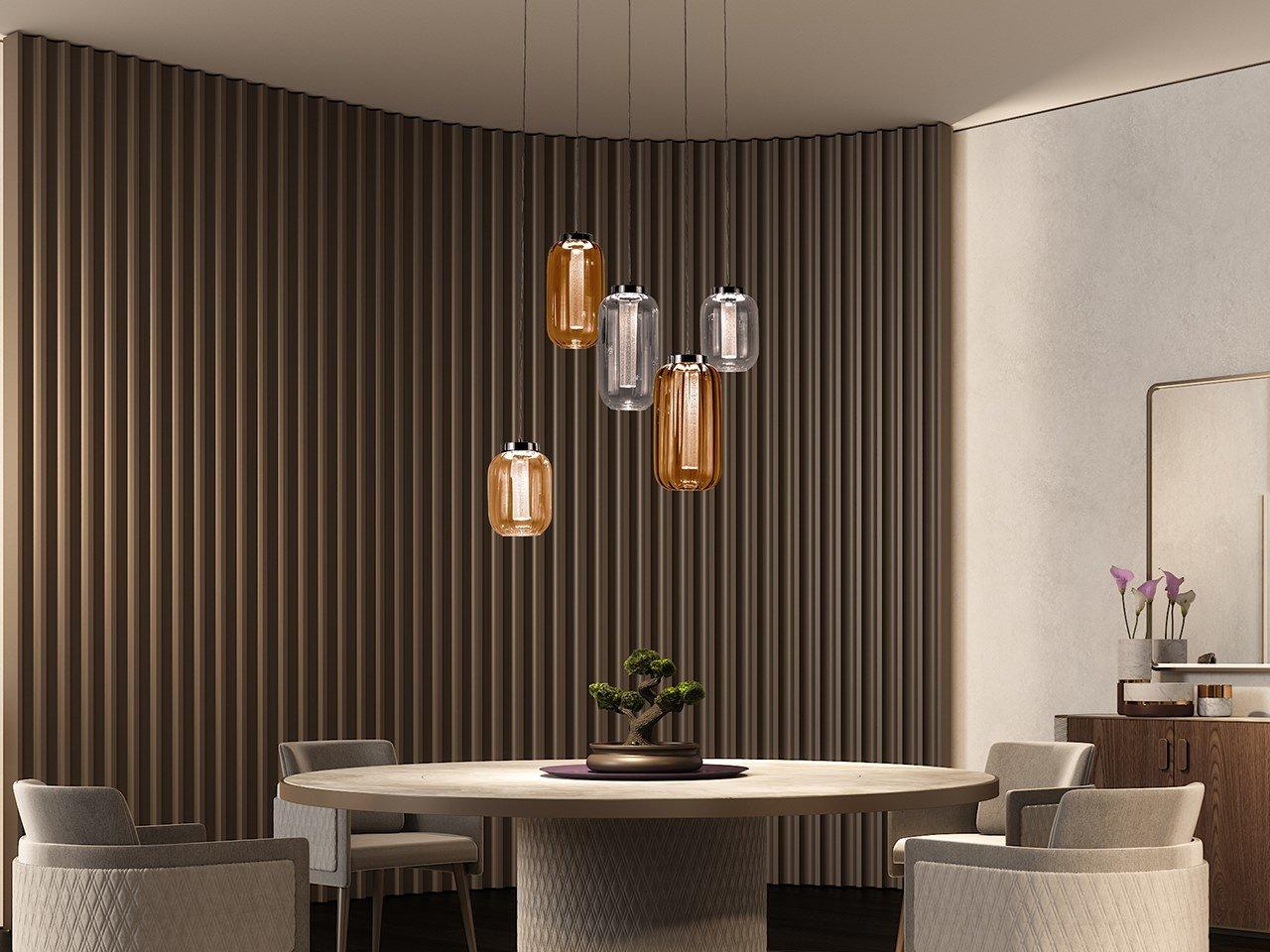 LED glass pendant lamp | Lanterna by Reflex