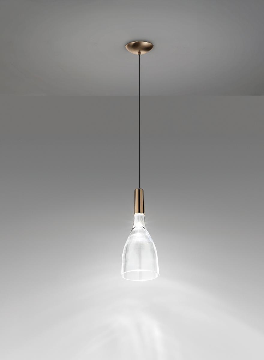 LED direct light glass pendant lamp | Scintilla by Vistosi