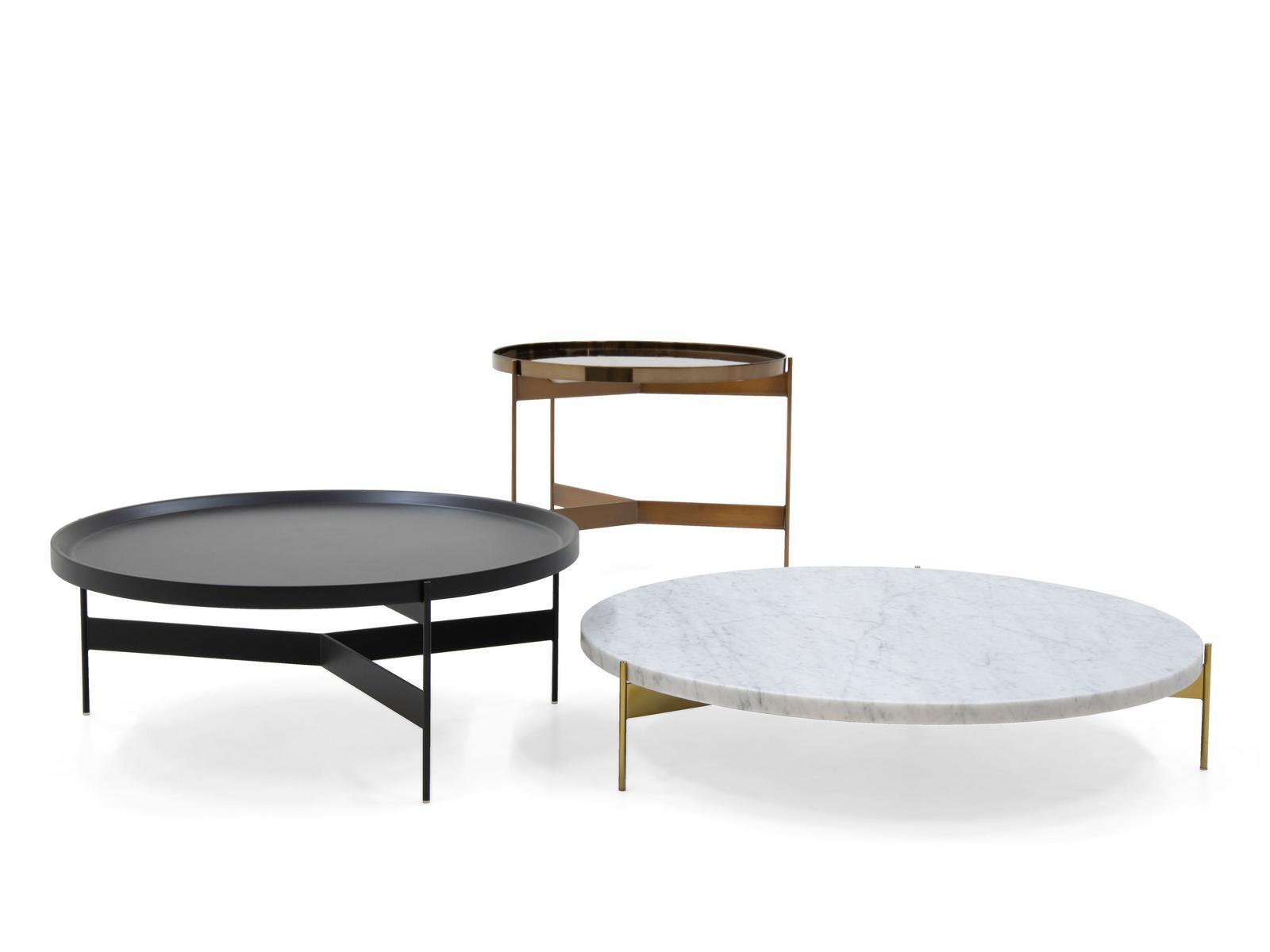 Round coffee table with tray | Abaco by Pianca
