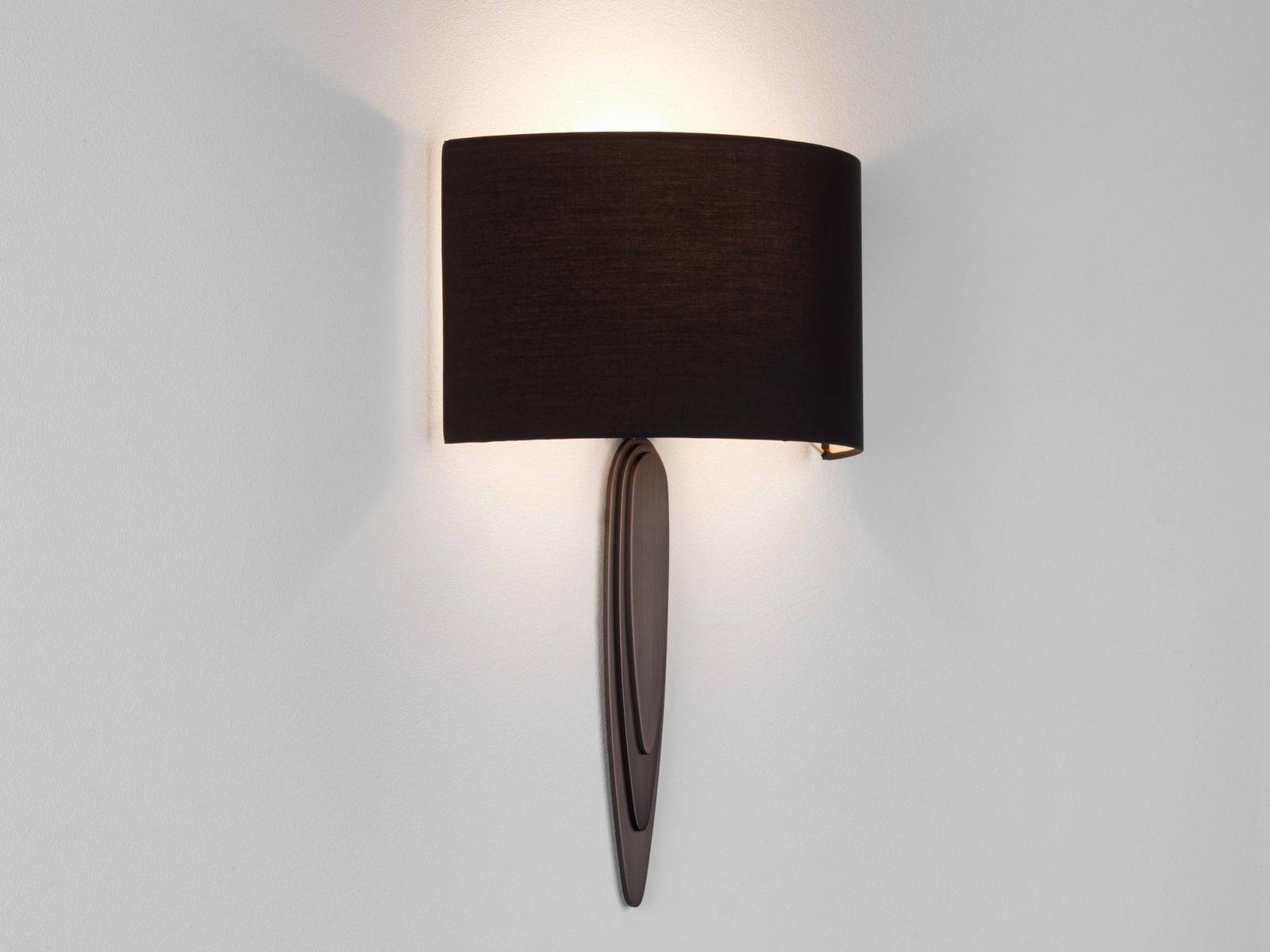 Zinc wall lamp with fabric shade | Gaudì by Astro lighting