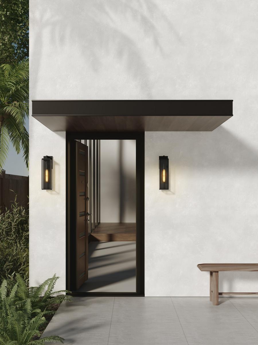 LED glass and steel Outdoor wall Lamp | Harvard Lantern by Astro lighting