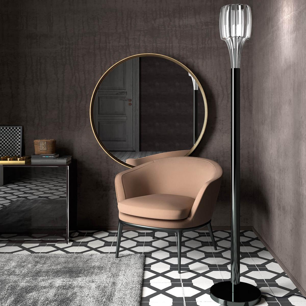 LED indirect light blown glass floor lamp | Bossanova 4010/p by Italamp