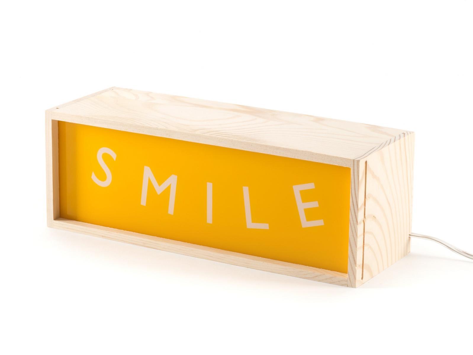 LED wooden table lamp | Smile by Seletti