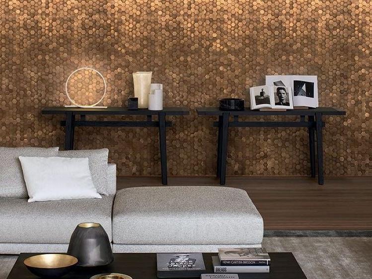 Rectangular wood veneer console table | Home Hotel by Poliform