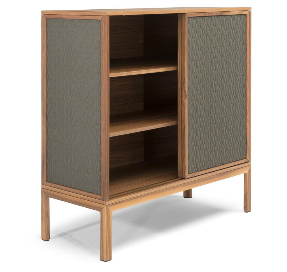 Solid wood highboard with sliding doors | Crate by Natuzzi Italia