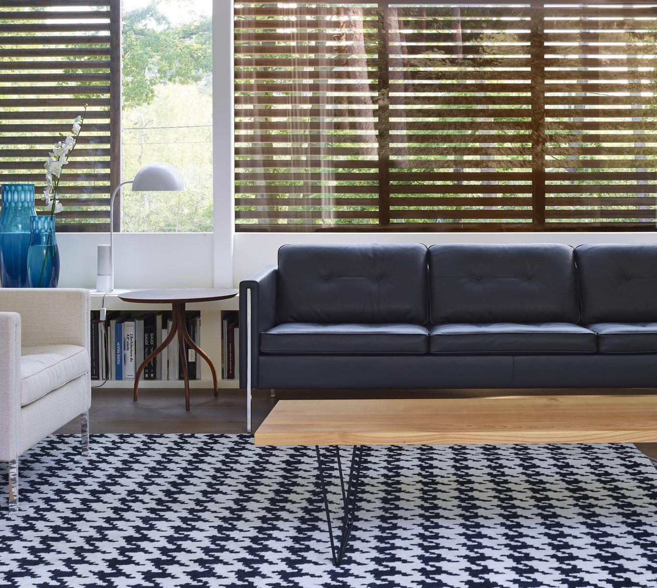 Round walnut coffee table | Thot by Ligne Roset