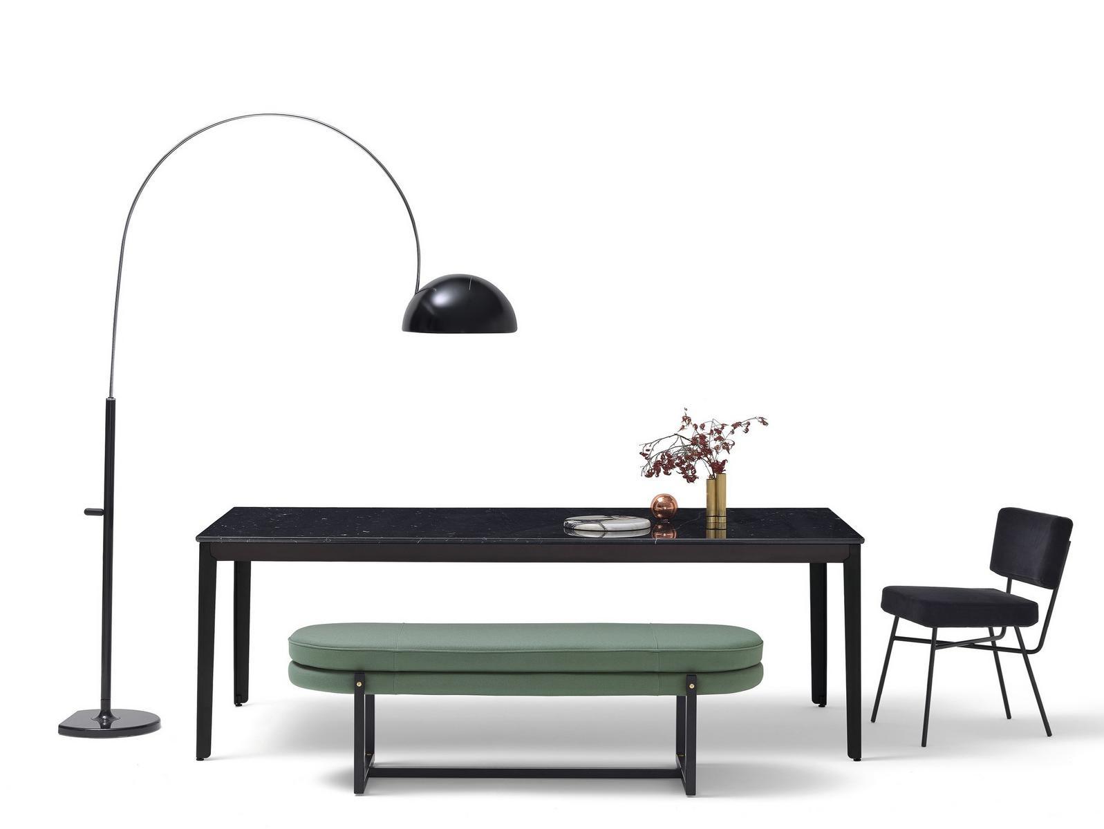 Upholstered fabric bench | Sigmund by Arflex