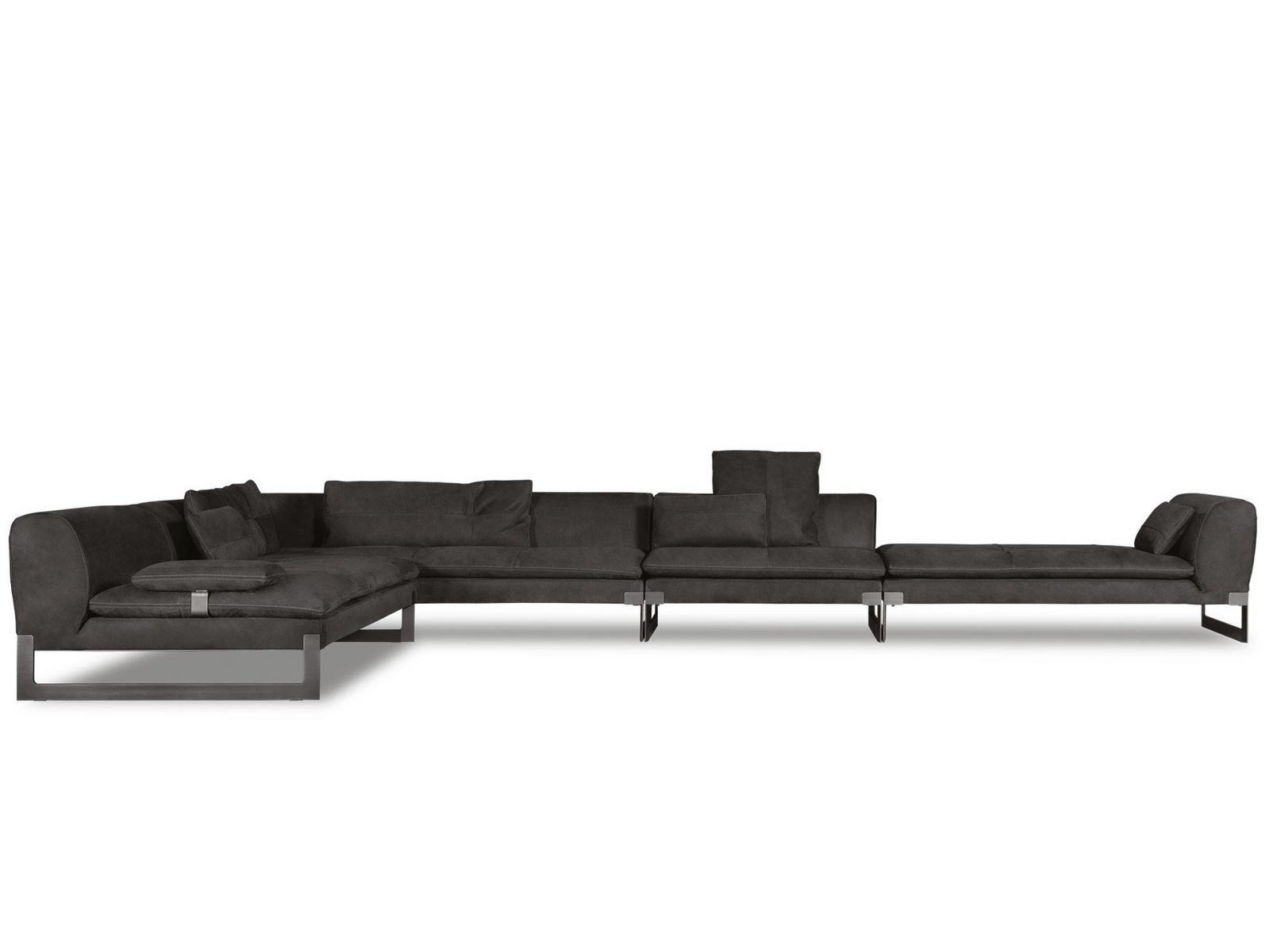 Corner sectional leather sofa | Viktor by Baxter