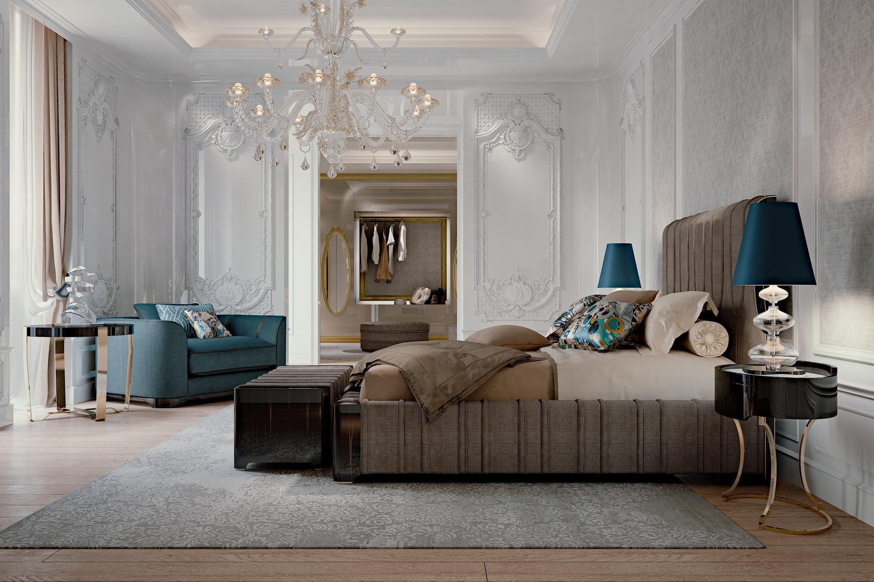 HOTEL DE VILLE Oval ebony bedside table with drawers