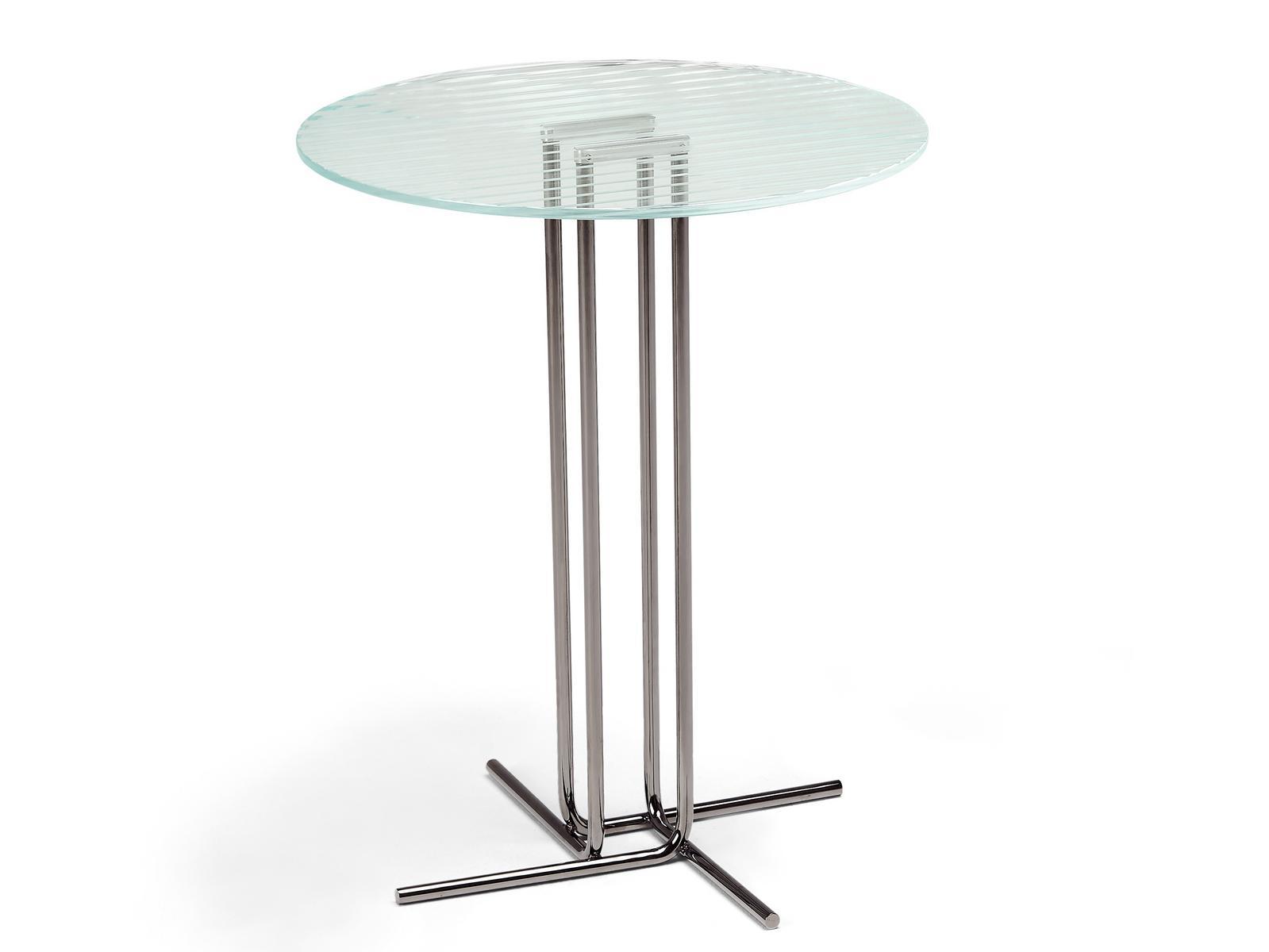 Round metal and glass coffee table | Odissey by Arketipo