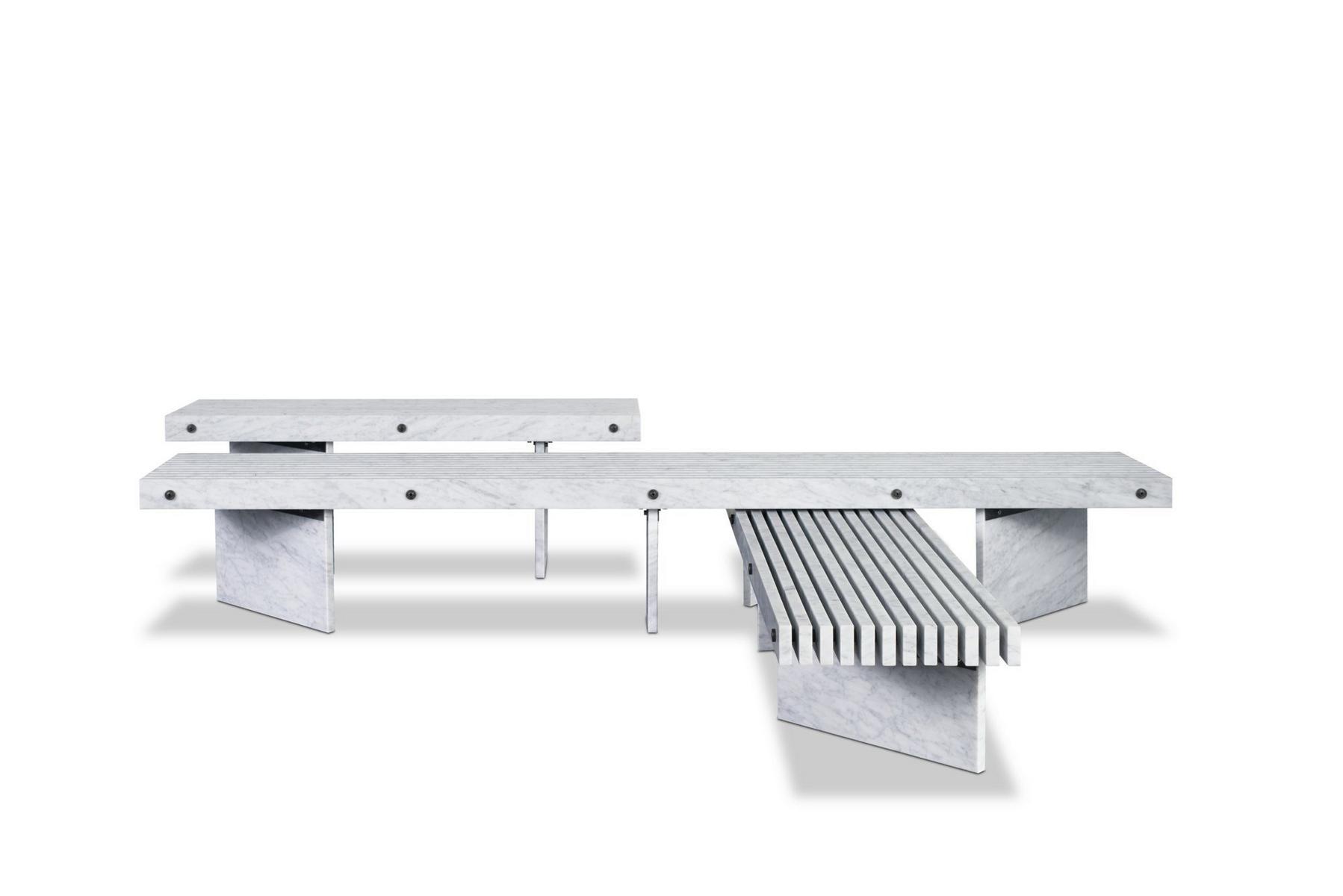 Rectangular marble coffee table | Rail by Baxter