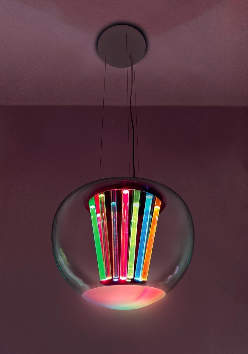 LED direct light blown glass pendant lamp | Spectral Light by Artemide