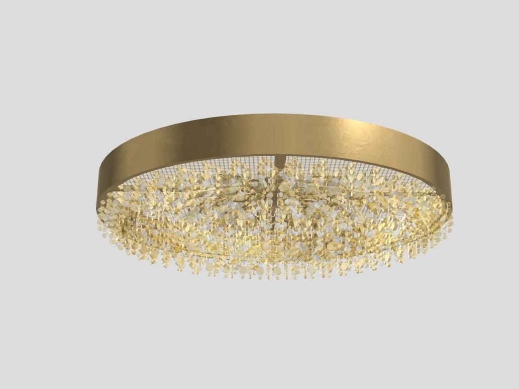 LED metal ceiling light with crystals | Olá Pl12 120 by Masiero