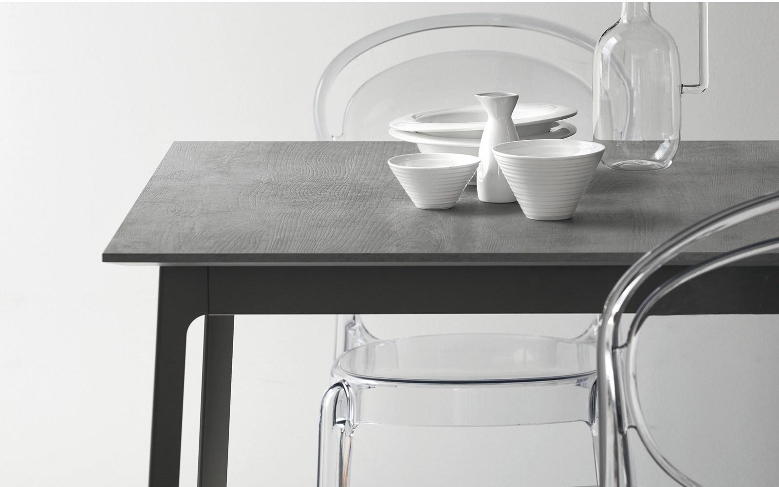 Square steel and wood table | Dot by Calligaris