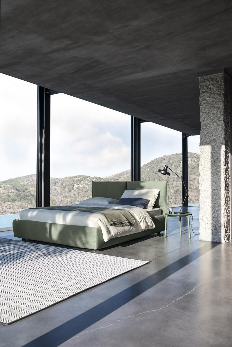 Upholstered storage bed | Iorca by Bolzan letti
