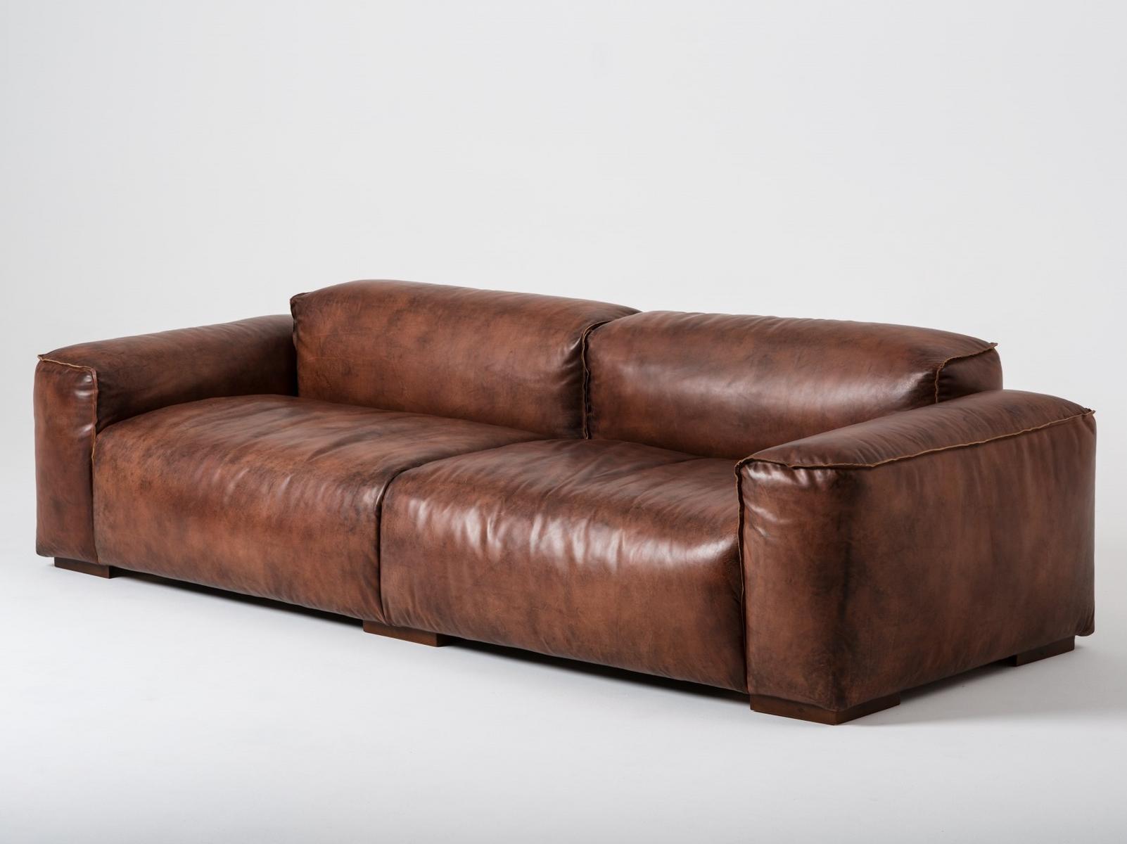 3 seater leather sofa | Lazy by Mantellassi 1926