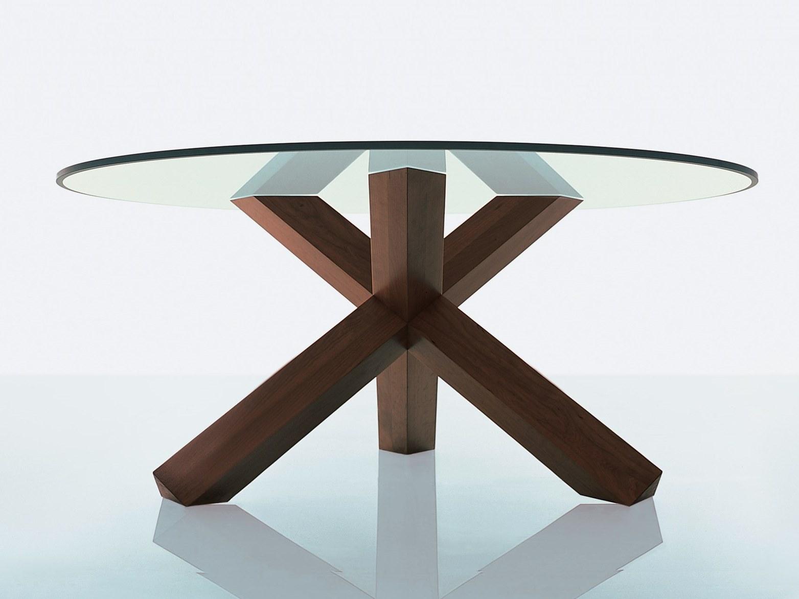 Table with solid wood base | 452 La Rotonda by Cassina