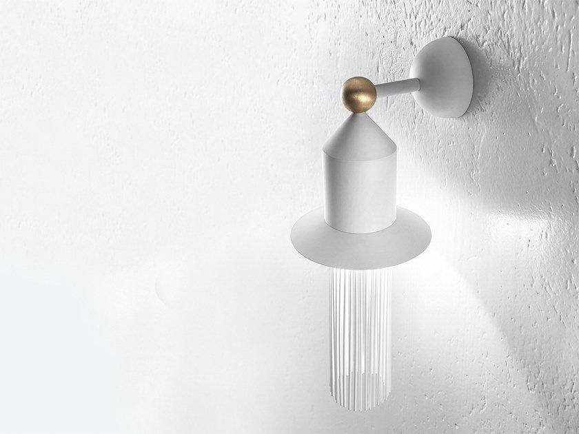 LED painted metal wall lamp | Nappe App N2 by Masiero