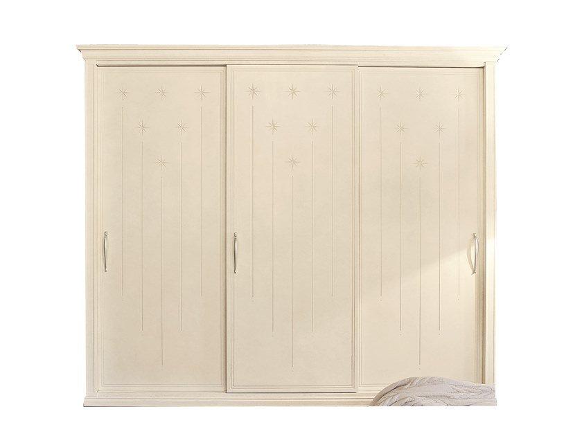 Wooden wardrobe with sliding doors | Nettuno by Barnini Oseo