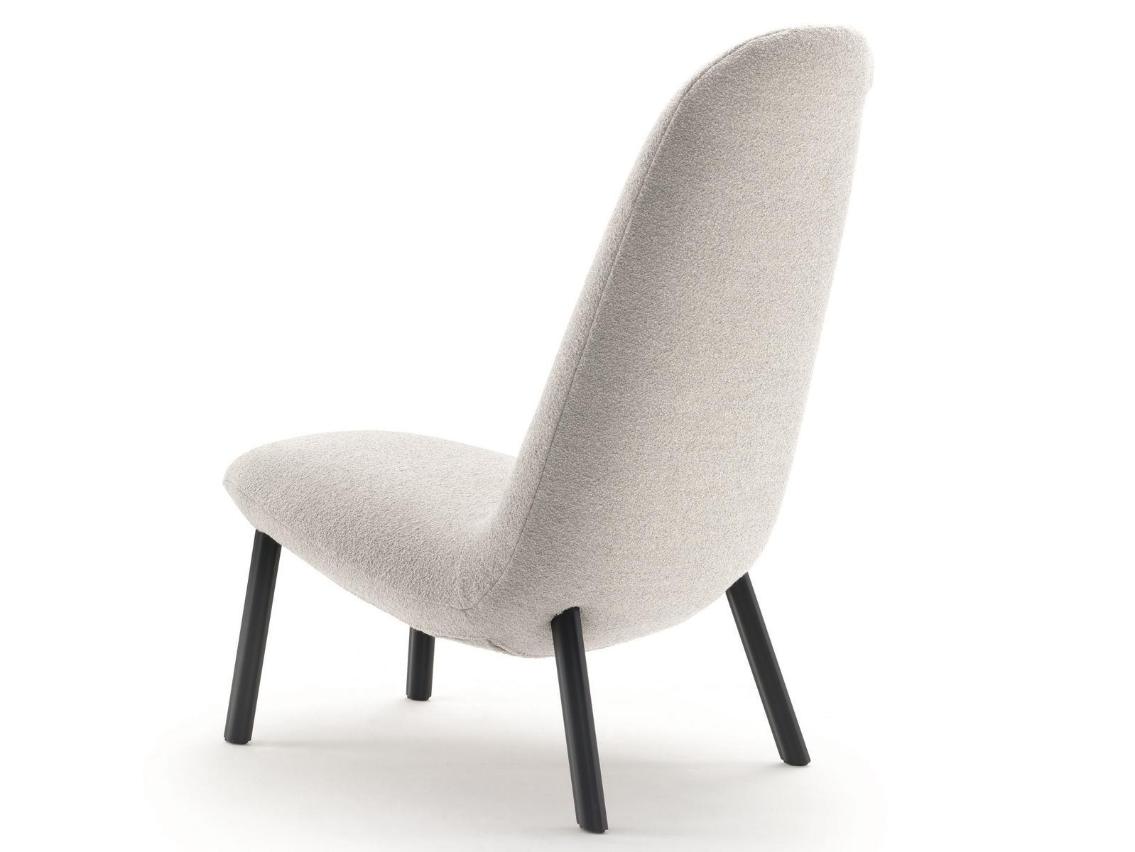 High-back fabric armchair | Leafo by Arflex