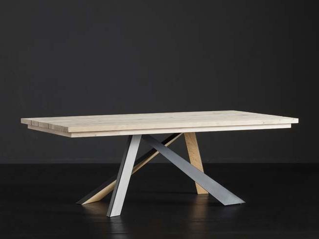 Rectangular wooden dining table | Madrid + Metal/legno by Altacorte