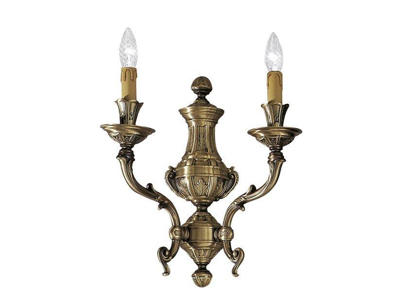 Antique Brass wall light | Windsor 888/a2 by Possoni Illuminazione