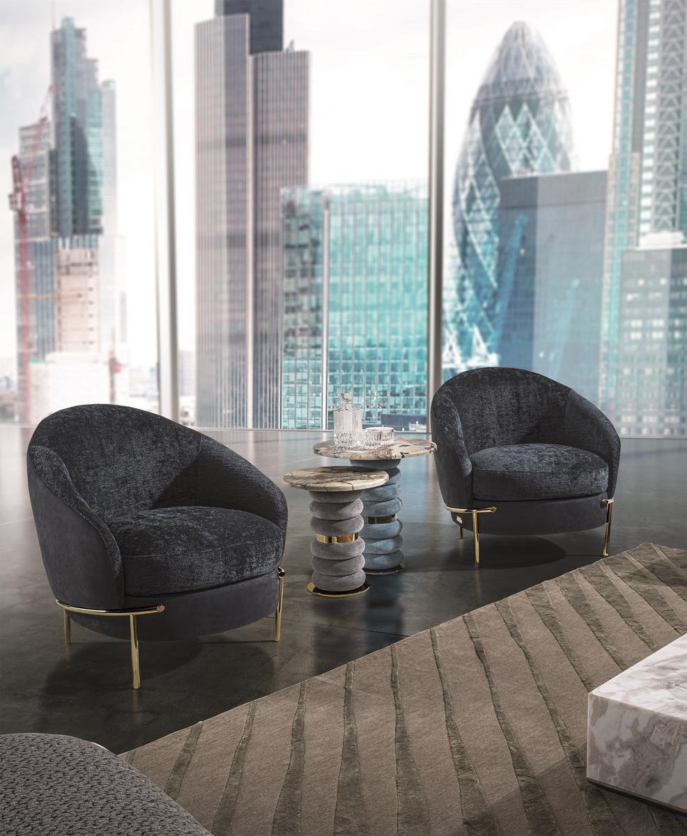 Leather armchair | Lloyd by Longhi