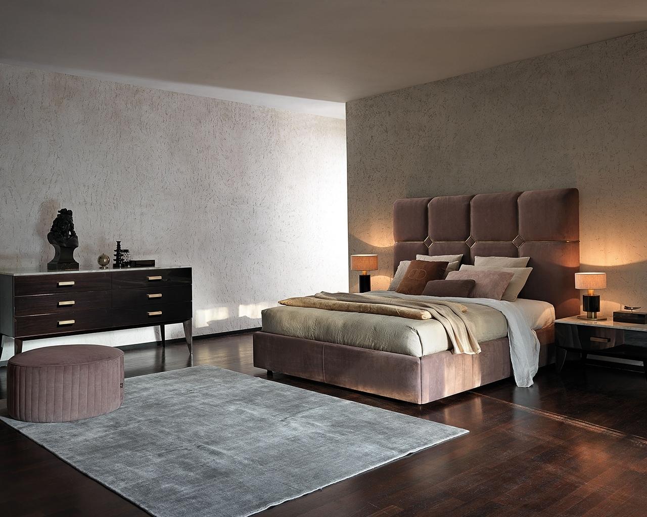 Fabric bed with tufted headboard | Florence by Daytona