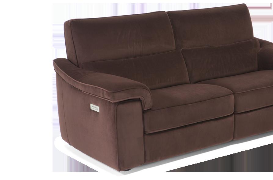 Fabric sofa with electric motion with footstool | Rock by Natuzzi Italia