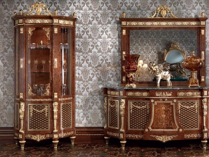 Wood and glass display cabinet | 14648 - 14649 by Modenese Gastone