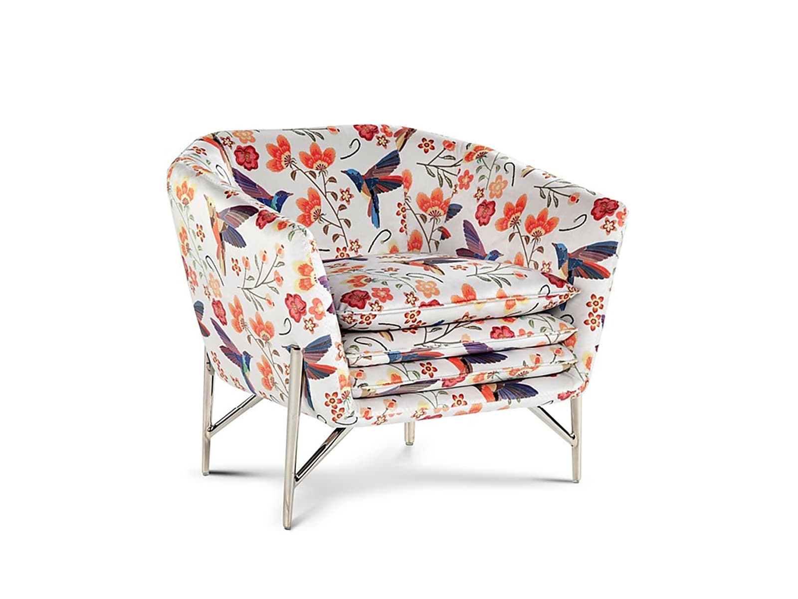 Elegant Mater Familias armchair with a layered seat offers enchanting comfort and a unique, sophisticated design suitable for family use. | Mater Familias by Calia Italia