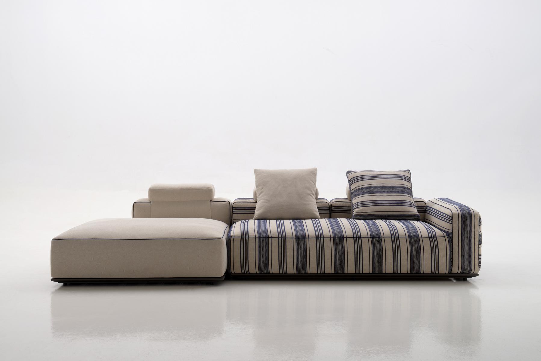 Sectional fabric garden sofa | Hybrid by B&B Italia