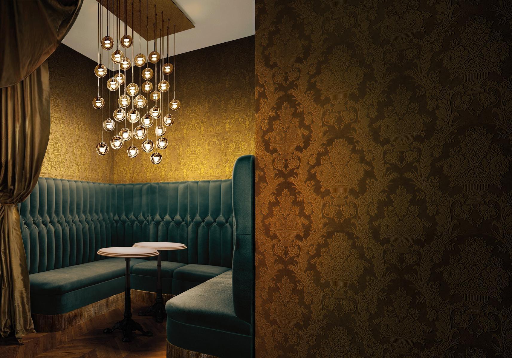 LED glass and aluminium pendant lamp | Dew by Kundalini